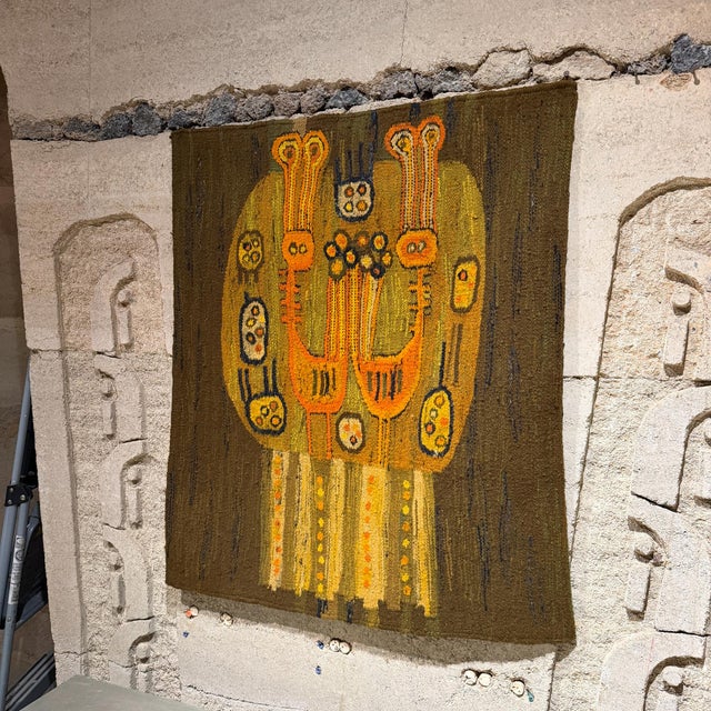 1970s Vintage 1970s Abstract Polish Tapestry Designed by Elżbieta Kaszycka Mid-Century For Sale - Image 5 of 16