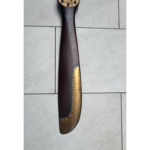 Contemporary Vintage Style Wooden Airplane Propeller – Aviation For Sale - Image 3 of 7