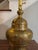 1930/1940s Large Boho Moroccan Urn Tooled Brass Lamp With Copper and Wood Accents For Sale In Dallas - Image 6 of 12