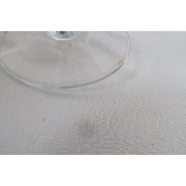 18pc Paneled Glassware Set Gold Border Crystal Goblets Etched Floral Motif 5112b For Sale - Image 14 of 18