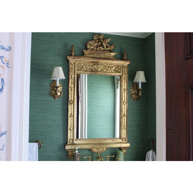 Gold Vintage Neoclassical Style Gilt Wall Mirror For Sale - Image 8 of 8