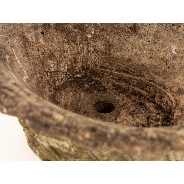 Reconstituted Stone Oval Basketweave Planter, France Mid 20th C. For Sale - Image 10 of 11