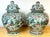 Pair Monumental Chinese Famille Verte Buddhist Ginger Jars, Late Qing Dynasty For Sale - Image 17 of 18