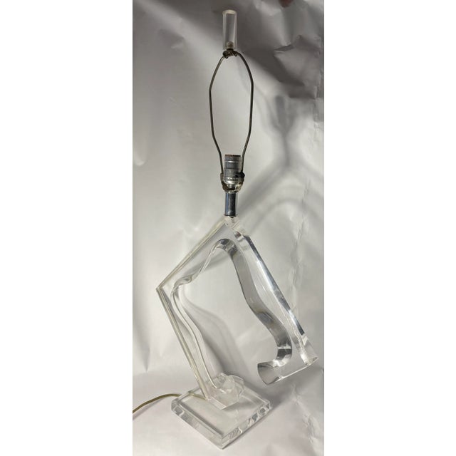 Mid-Century Modern 1970s Van Teal Abstract Signed Mid-Century Modern Lucite Lamp For Sale - Image 3 of 8