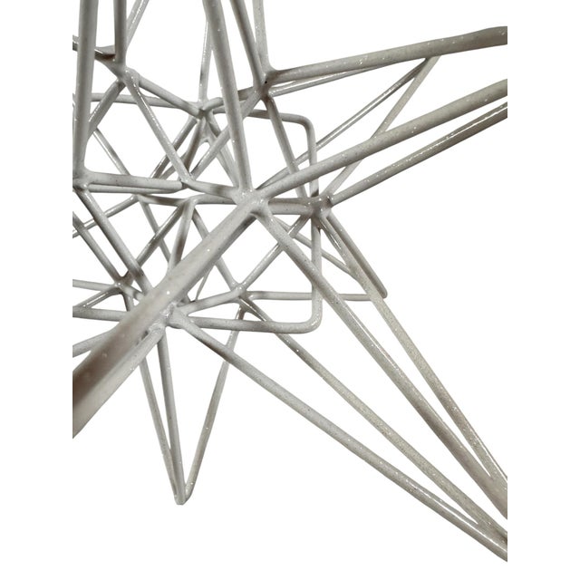 1980s Cool White Wire Starr Freshly Powder Coat With Some Sparkle For Sale - Image 5 of 5