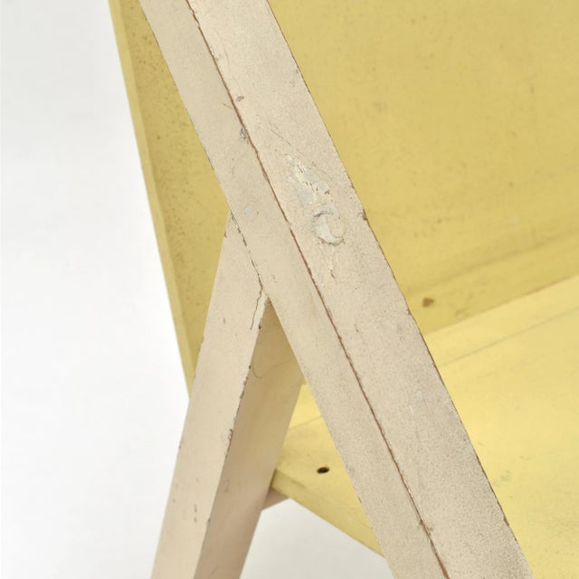 Yellow Mid-Century Dutch Prototype Salon Chair by Gerrit Rietveld Jr., 1955 For Sale - Image 8 of 18
