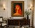 A compelling original oil on canvas by artist Carlos Comesañas (b. 1952), depicting a striking red-haired woman with an...