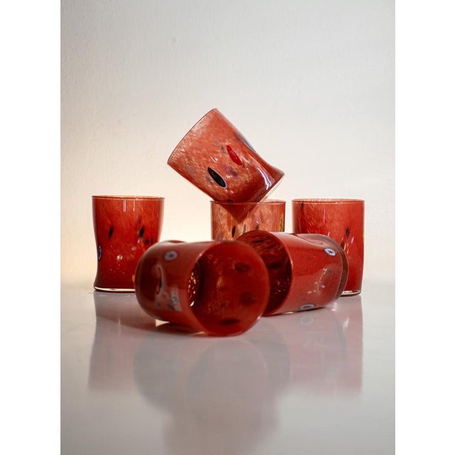 Modern Valentines Drinking Set from Ribes the Art of Glass, Set of 6 For Sale - Image 6 of 16