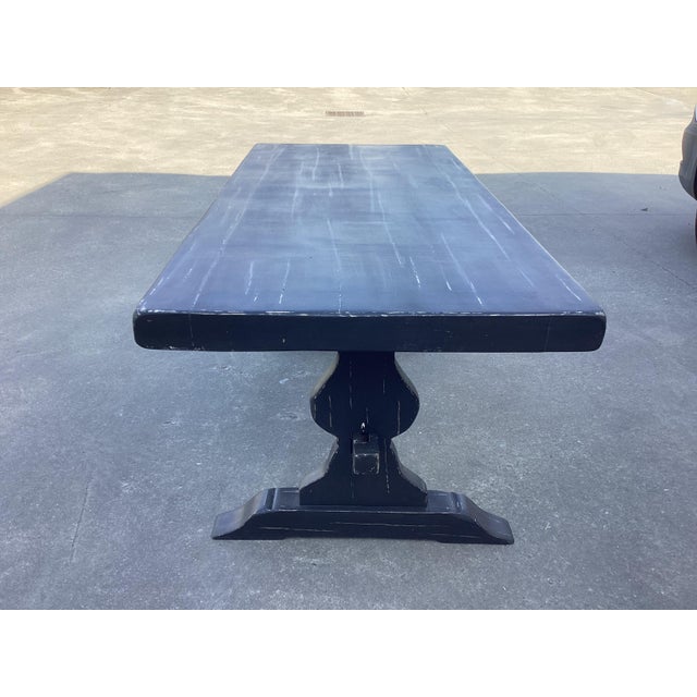 1920s French Painted & Distressed Monastery Table For Sale - Image 5 of 12