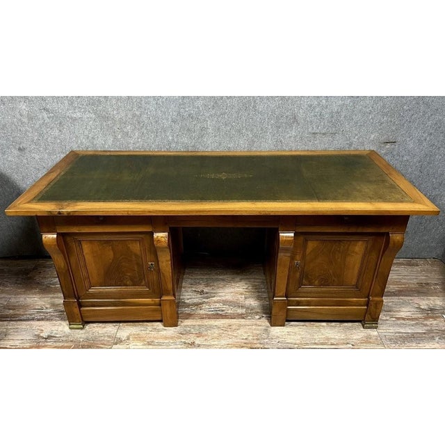 Wood Mid-Empire Restoration Walnut Desk, 19th Century For Sale - Image 7 of 9