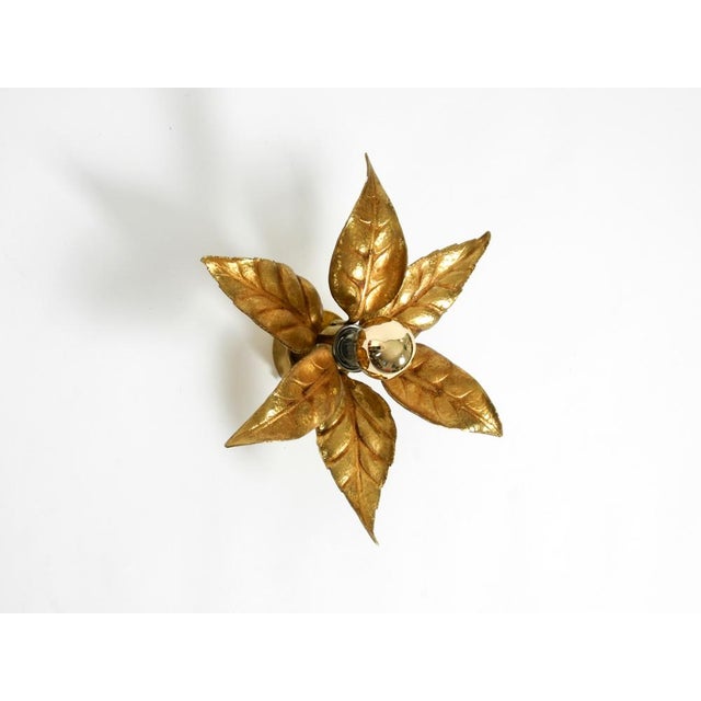 Metal Vintage Florentine-Style Brass Ceiling Lamp by Willy Daro for Massive, Belgium, 1970s For Sale - Image 7 of 18