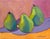 Vibrant Pears, Colorful, Contemporary Oil Painting For Sale