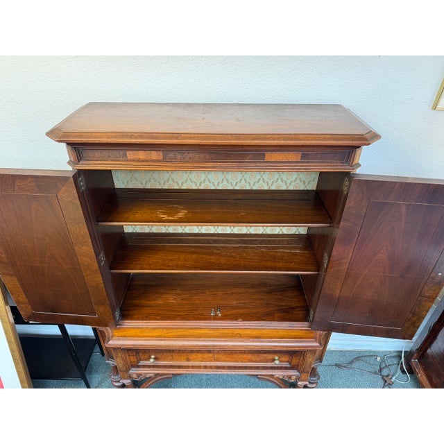 Orinoco Furniture Company Marquetry Hutch, Antique For Sale - Image 10 of 12