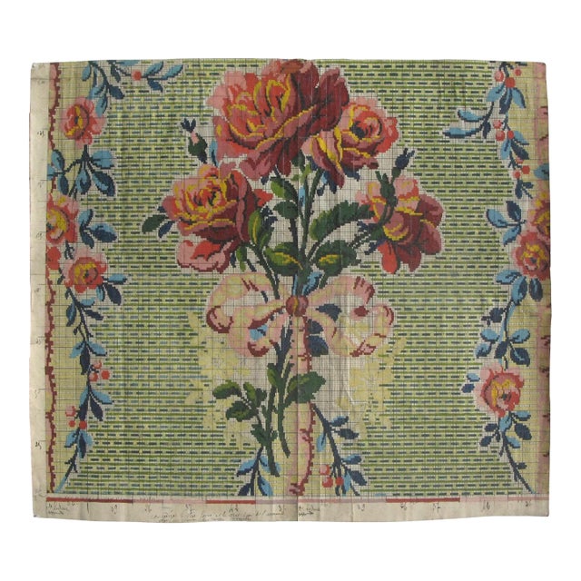 Antique French Textile Design For Sale