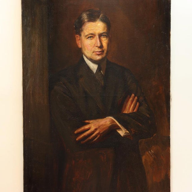 Early 20th Century Theo Raucher Portrait of Edward Hopkinson Jr. Oil on ...