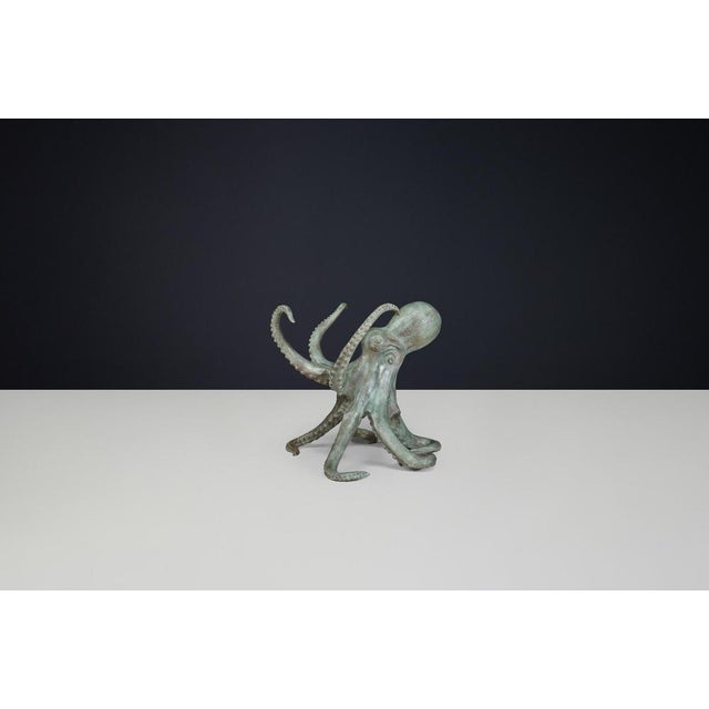 Metal Modern Sculptural Octopus Bronze Center Dining Table, Italy, 1980s For Sale - Image 7 of 11