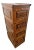 Gorgeous Vintage Dark Tiger Oak File Cabinet with Four smooth sliding Locking Drawers with two keys, Paneled Sides Legal...