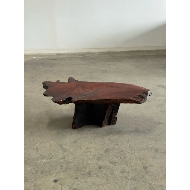 Vintage Live Edge Redwood Burl Coffee Table For Sale - Image 11 of 12