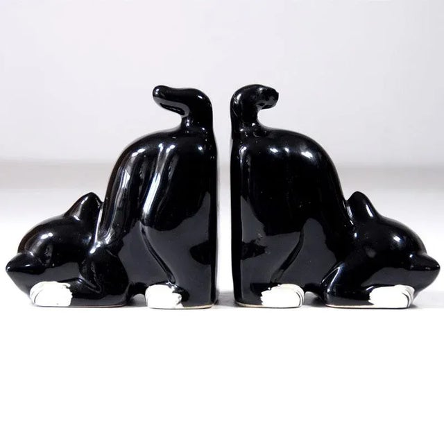 Ceramic Cats Bookends, 1950s, Set of 2 For Sale - Image 4 of 9