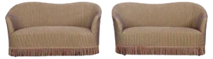 Set of Fede Cheti Fabric Sofas, Italy, 1940s
