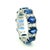 18k White Gold Thai Sapphire and Diamond Eternity Band, Size 6.5 For Sale - Image 9 of 14