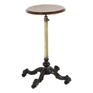 Mahogany and Brass Occasional Table, 19th Century For Sale