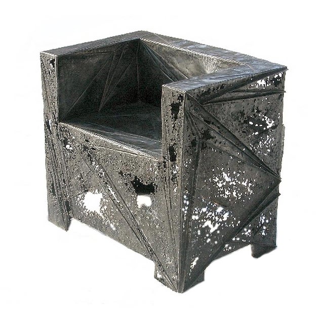 Metal Contemporary Metal Forged Chair For Sale - Image 7 of 7