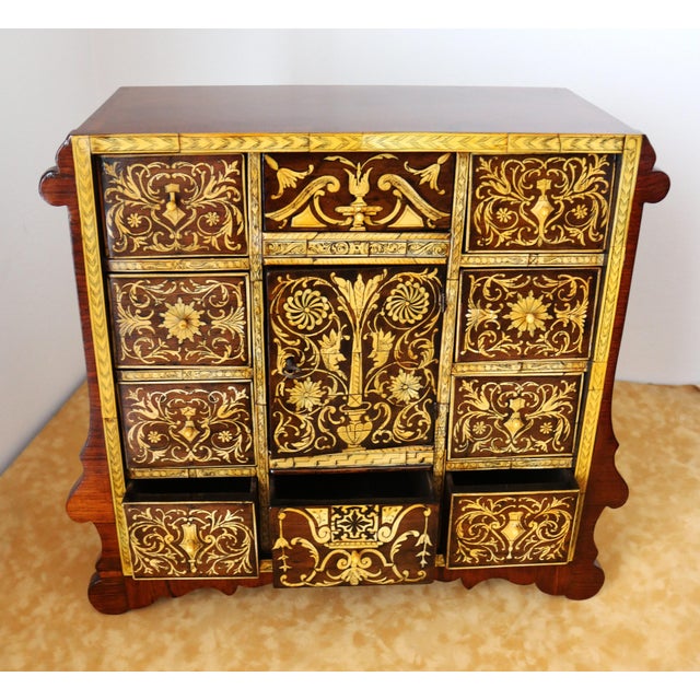 18th Century Baroque Inlaid Coin Cabinet For Sale - Image 11 of 18