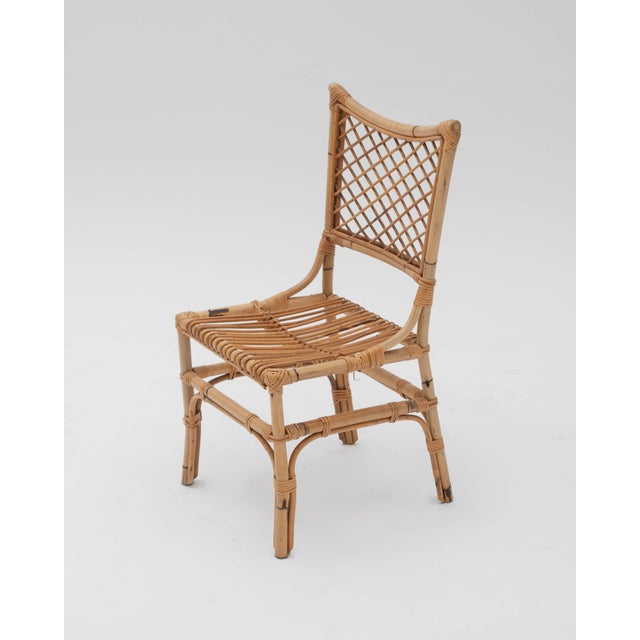 Wood Vintage Bamboo Dining Set, 1970s, Set of 5 For Sale - Image 7 of 11
