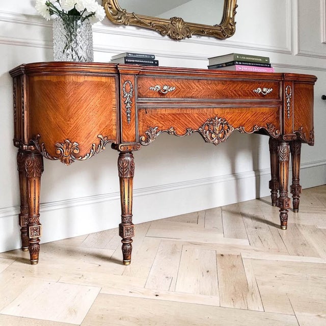 1960s Vintage Louis XV Style Mahogany Sideboard | Statement Piece | French Revival For Sale - Image 5 of 11