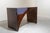 Postmodern French Postmodern Dressing Table in Walnut Wood and Lilac Leather., 1980s For Sale - Image 3 of 16