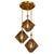 Metal Pendant Light in Brass and Smoked Glass, 1970s For Sale - Image 7 of 7