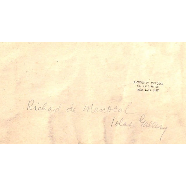 Pencil signed w/ artist stamp on verso 539 East 88 St. New York City Lolas Gallery De Menocal (1919-1995) graduated from...