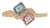 VRJewels 14k Yellow Gold Multi Sapphire & Diamond Toi Et Moi Wave Ring Size 7 For Sale