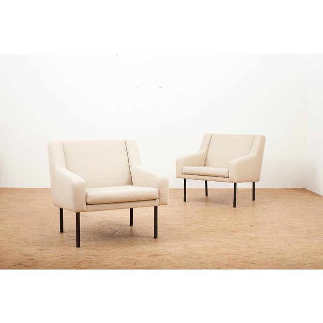 Model 202 Chairs on Black Metal Legs by Dieter Waeckerlin for Idealheim, 1961, Set of 2 For Sale - Image 14 of 14
