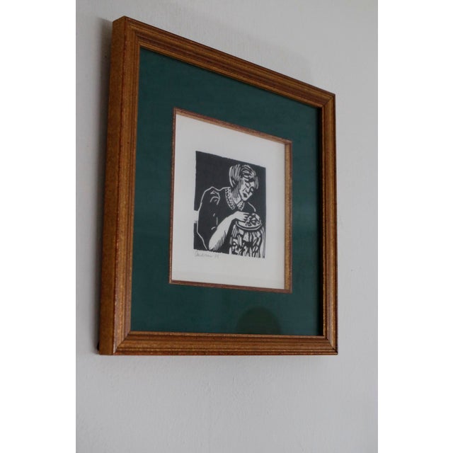 Unique 1989 Doug Anderson Original Woodblock Print - Hand-Signed Monoprint Figural Art For Sale - Image 11 of 17