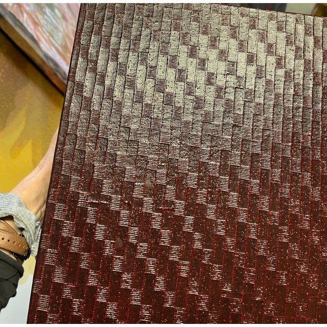 1970s 1970s Grasscloth Side Tables by Baker, a Pair For Sale - Image 5 of 8