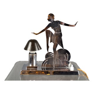 Art Deco Dancer Lamp from LW Paris, 1930s For Sale