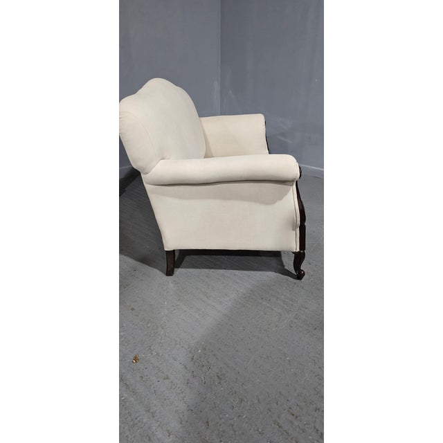 Antique Upholstered Two-Seater Sofa, 1900s For Sale - Image 9 of 12