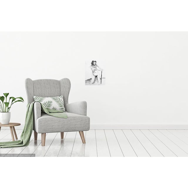 2020s Martha Holden Contemporary "Modern Nude" Ink and Charcoal Drawing by Martha Holden For Sale - Image 5 of 6