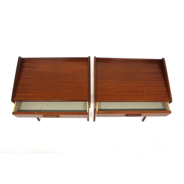 1960s Vintage Swedish Bedside Tables, 1960s, Set of 2 For Sale - Image 5 of 7