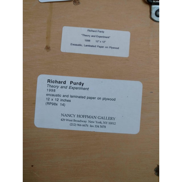 Richard Purdy, Theory and Experiment, Encaustic and Laminated Paper on Plywood, 1998 For Sale - Image 4 of 4