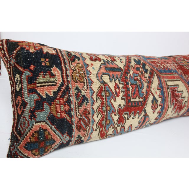 Textile Antique Persian Heriz Rug Pillow Cover -16'' X 47''' For Sale - Image 7 of 9