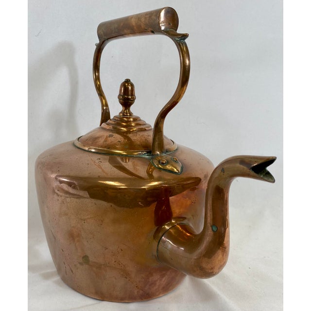 Large Antique Victorian Copper Tea Kettle Made in England Circa 19th Century Chairish