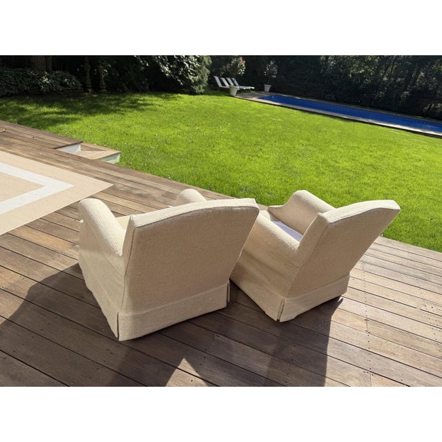 Pair of Clayton Lounge Chairs by Howard Chairs LTD With Custom Slipcovers For Sale In New York - Image 6 of 18