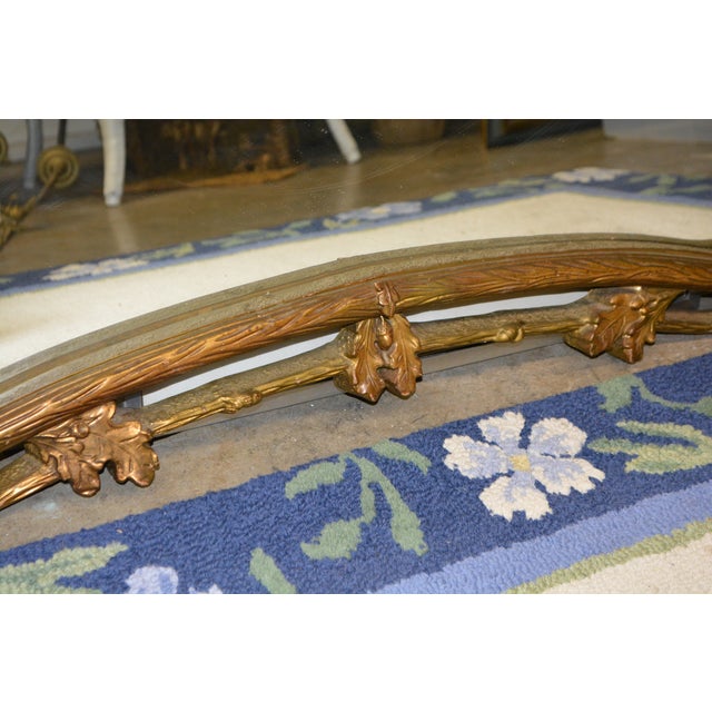 Shabby Chic Vintage Large Ornate Wavy Scrolled Edge Gold Wall / Mantel Mirror For Sale - Image 3 of 15