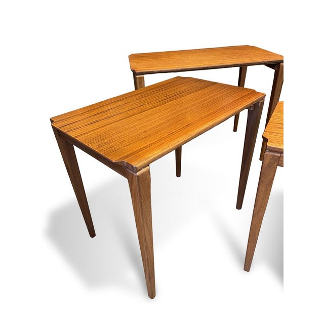Mid-Century Modern Teak Nesting Tables by Richard Hornby for Fyne Ladye, 1960s, Set of 3 For Sale - Image 6 of 13