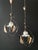 The chandeliers are made of wrought iron with a matte finish. Decorated with glass. Unusual and interesting handwork. for...