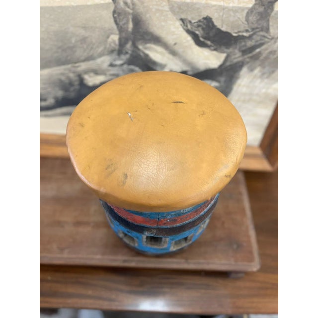 Antique Repurposed Wagon Wheel Hub Decorative Wooden Art Piece For Sale - Image 4 of 7