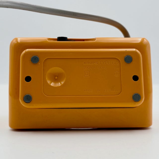 1970s Space Age Mustard Yellow Alarm Clock from Krups, 1970s For Sale - Image 5 of 11